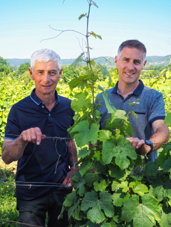 Claude et Olivier Guitard, du Château Nozières, présentent leurs cuvées de lieux-dits en AOC Cahors.